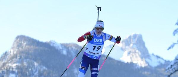 Biatlon, IBU Světový pohár, Tereza Voborníková během stíhačky v Ruhpoldingu, Německo