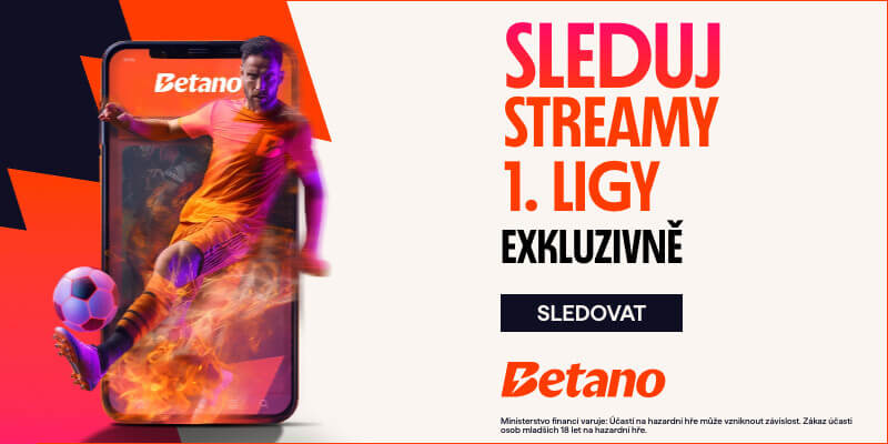 Sledujte live streamy 1. české fotbalové ligy zdarma na Betano TV