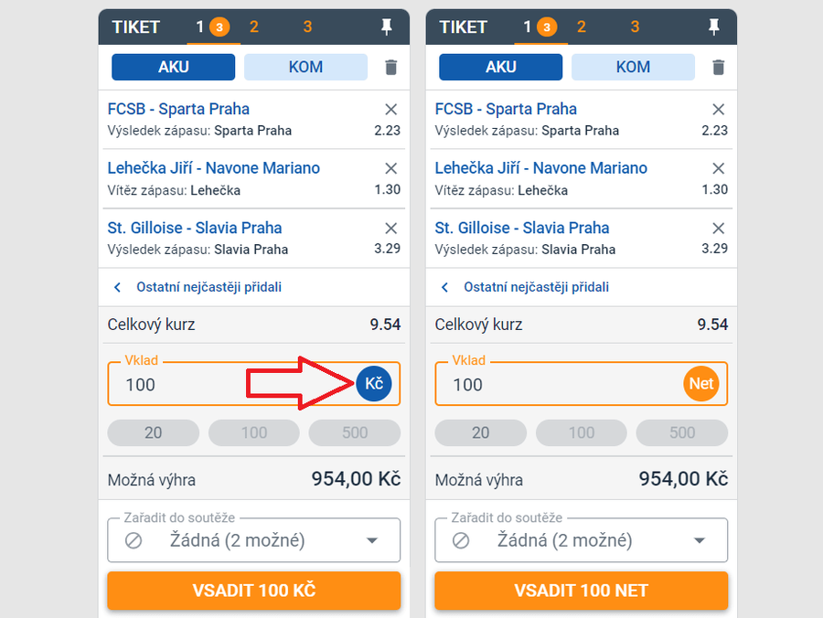 Jak vsadit za Tipsport Nety a jak převést Nety na Kč?