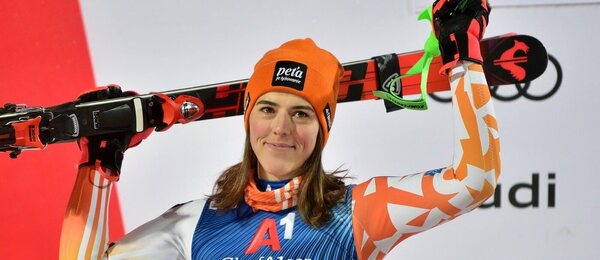 Alpské lyžování, slalom, Petra Vlhová po závodě ve Flachau, Rakousko