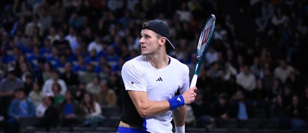 Tenis, ATP, Jakub Menšík během turnaje v Paříži, Rolex Parits Masters