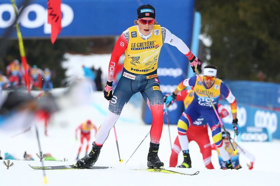 Běh na lyžích, Tour de Ski, Johannes Hoesflot Klaebo z Norska ve Val di Fiemme