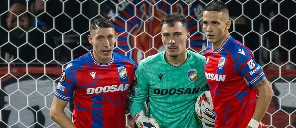 Hráči Viktorie Plzeň v zápase Evropské ligy proti Ludogorci