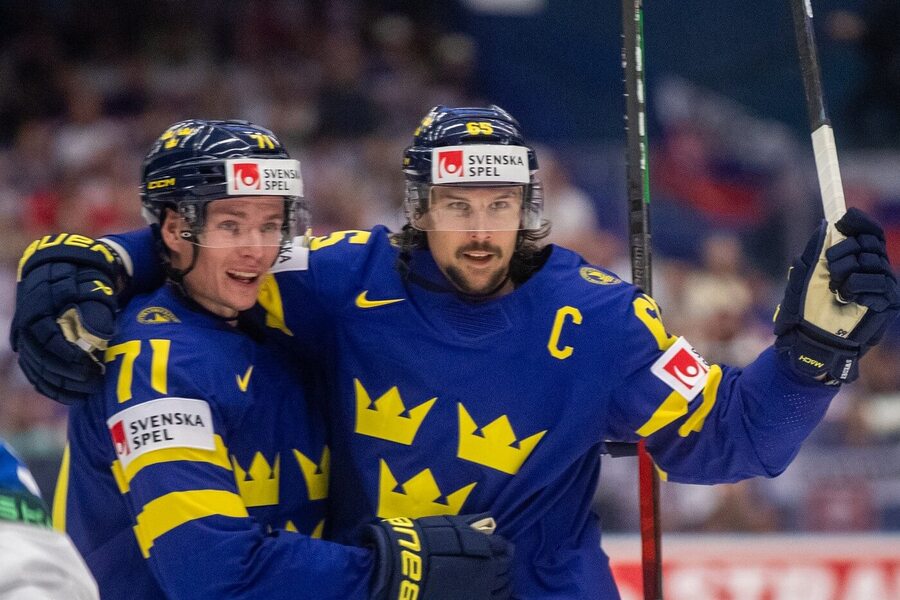 Švédský obránce Erik Karlsson vstřelil už 5 gólů na MS v hokeji 2024