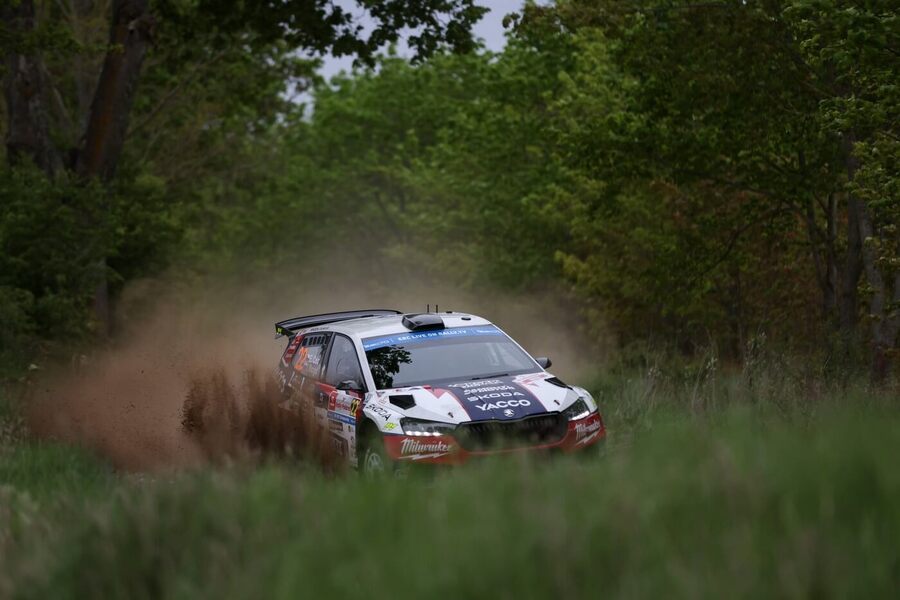 Český jezdec Erik Cais na Rally Poland