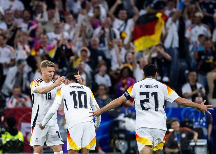 Německo se raduje z gólu na ME ve fotbale 2024