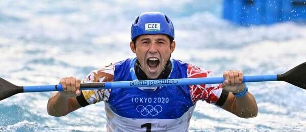 Vodní slalom na Letních olympijských hrách 2024, fotka z LOH 2020, kdy Jiří Prskavec získal zlatou medaili