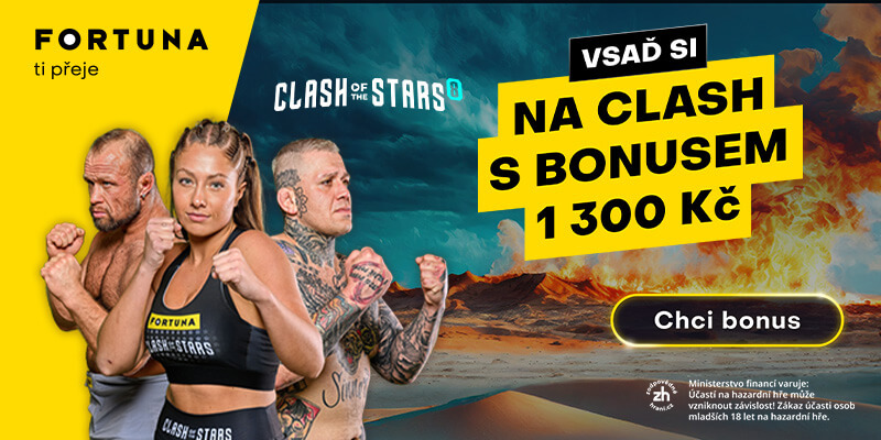 Vsaďte si na Clash of the Stars Ostrava u Fortuny s bonusem 1300 Kč.