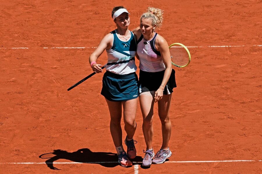 Tenis, WTA, Barbora Krejčíková a Kateřina Siniaková na Roland Garros, French Open, Paříž