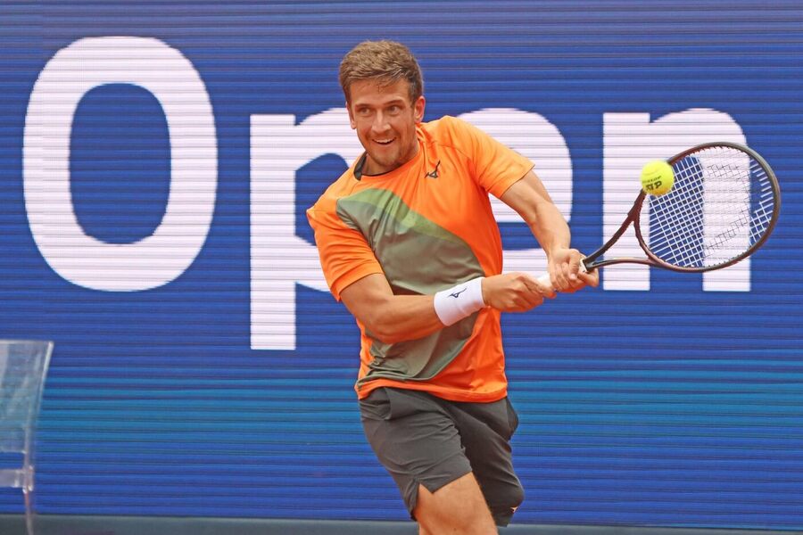 Český tenista Vít Kopřiva na turnaji BMW Open 2024 v Mnichově, dnes Kopřiva hraje proti Djokovičovi na Wimbledonu