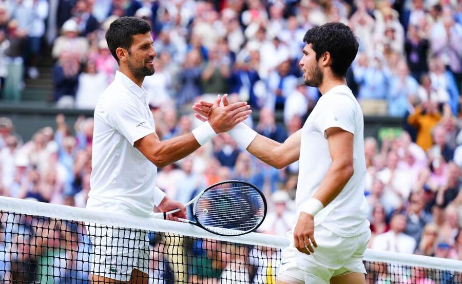 Tenis, ATP, Novak Djokovič a Carlos Alcaraz po finále Wimbledonu, All England Club