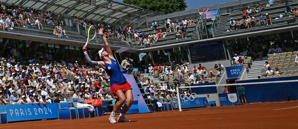 Barbora Krejčíková v utkání 2. kola dvouhry žen na Letní olympiádě 2024 v Paříži. Kdy a s kým hrají Češi tenis dnes?