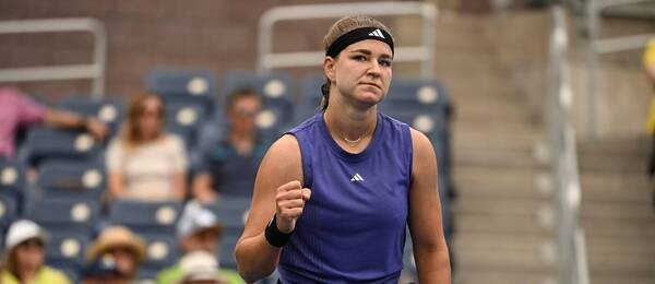 Tenis, WTA, Karolína Muchová se raduje z vítězství na US Open, grandslam, New York