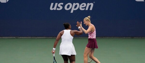 Kateřina Siniaková a Taylor Townsend na US Open 2024