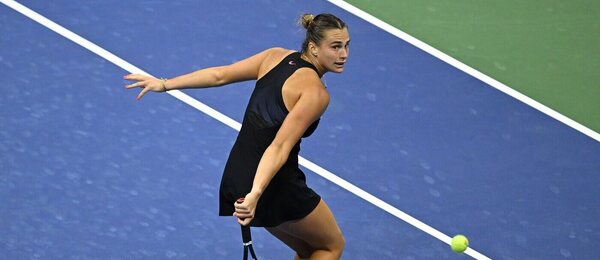 Aryna Sabalenka během semifinále US Open 2024