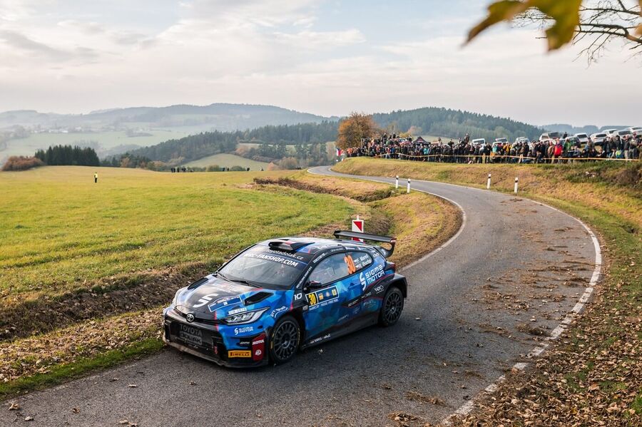 Středoevropská rally 2024, na fotce česká posádka Filip Mareš - Radovan Bucha