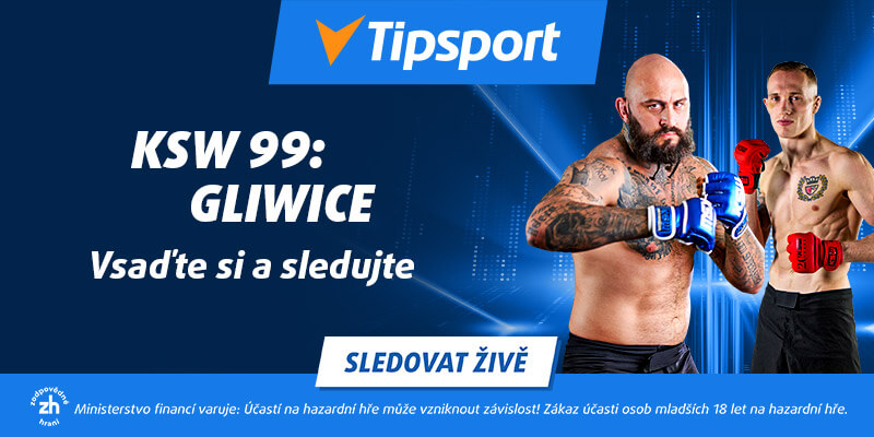 Sledujte MMA turnaj KSW 99 dnes od 19:00 živě v online livestreamu na TV Tipsport a vsaďte si na své favority.