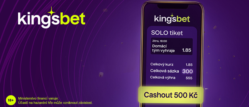 Kingsbet Cashout: Předčasná výplata sázky u solo tiketů na Kingsbet CZ