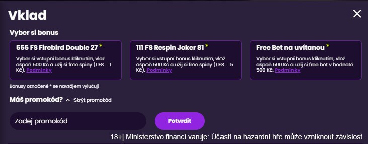 Kingsbet bonus - vyberte si svůj bonus za vklad