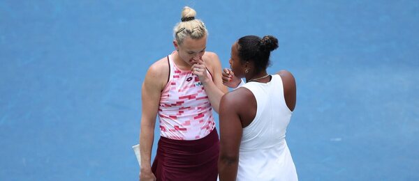 Kateřina Siniaková a Taylor Townsend na US Open 2024