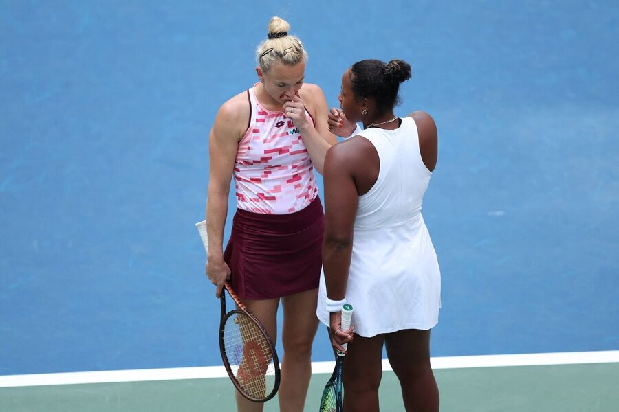 Kateřina Siniaková a Taylor Townsend na US Open 2024