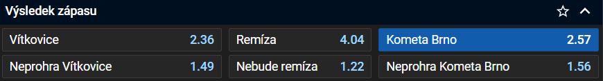 Tip na hokej: Vítkovice - Kometa Brno (Extraliga dnes živě, 23. kolo)