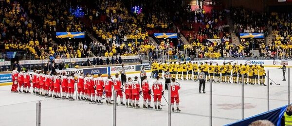 Mistrovství světa v hokeji juniorů U20, fotka ze zápasu Česko vs. Švédsko, semifinále MSJ 2024