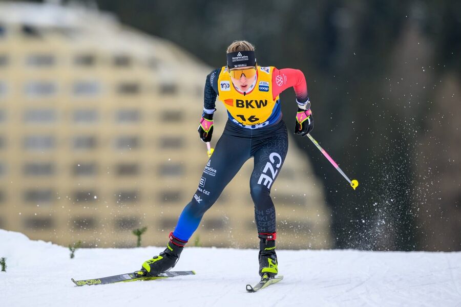 Běh na lyžích, FIS Světový pohár v Davosu, Kateřina Janatová během sprintu