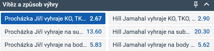 Tip na MMA turnaj UFC 311 v Los Angeles, Procházka vs. Hill (noc z 18. na 19. 1. 2025). Sledujte ho živě na TV Tipsport.