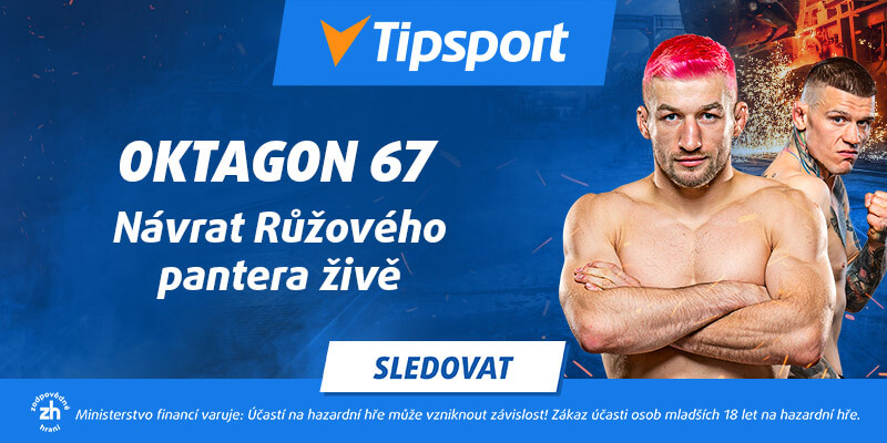 Sledujte MMA turnaj Oktagon 67 dnes 22. 2. 2025 živě a zdarma na TV Tipsport.